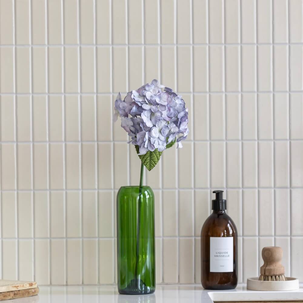 Flowrette Hortensia papier bleu clair tige x1 durable