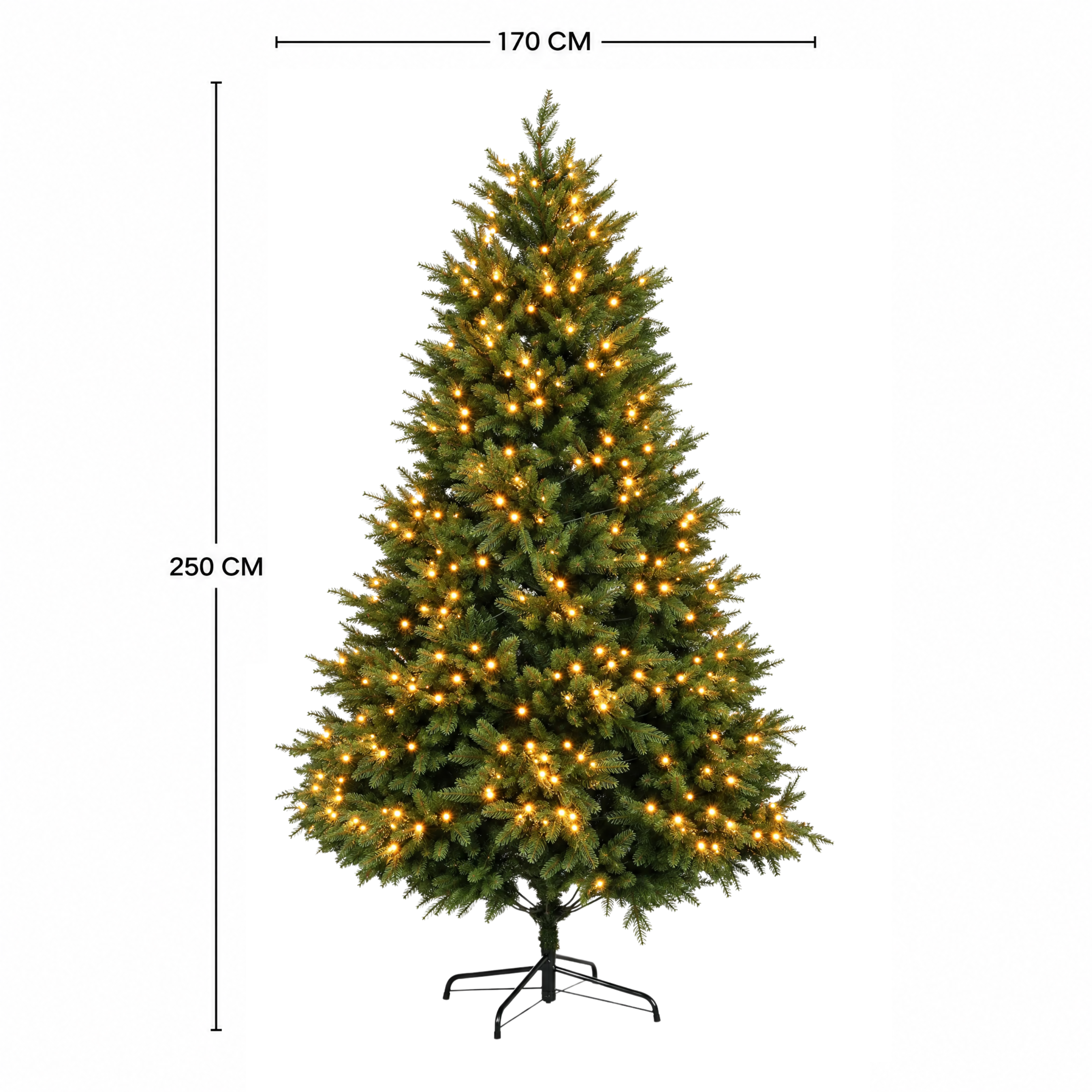Sia Home Fluffy sapin lumineux vert 250 cm LED