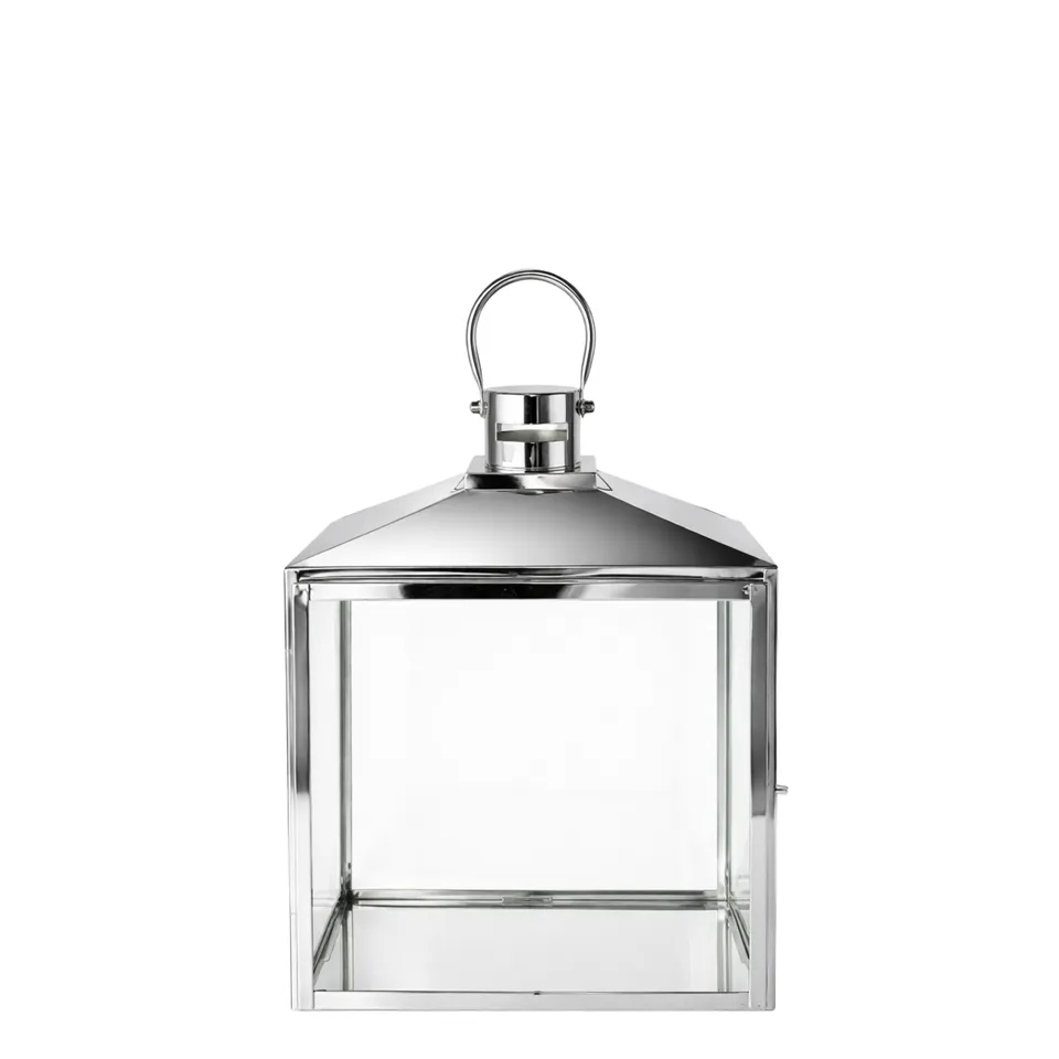 Sia Tara lanterne 37 cm argenté acier verre