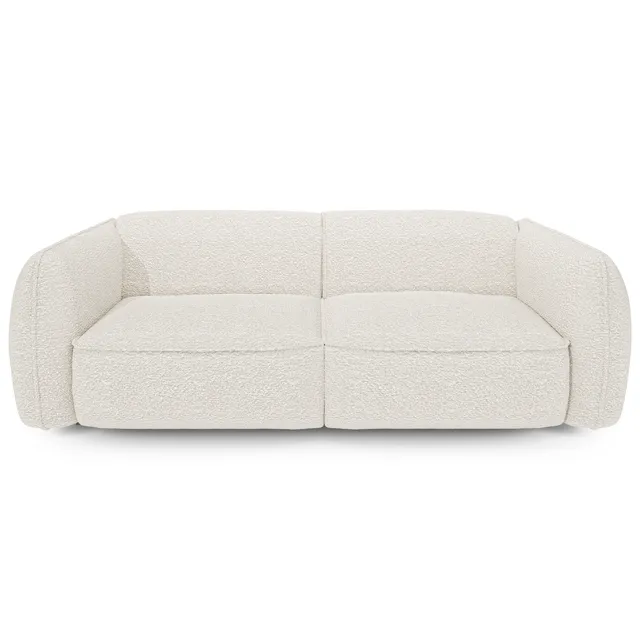 Sia Home Livia canapé tissu crème taupe design arrondi