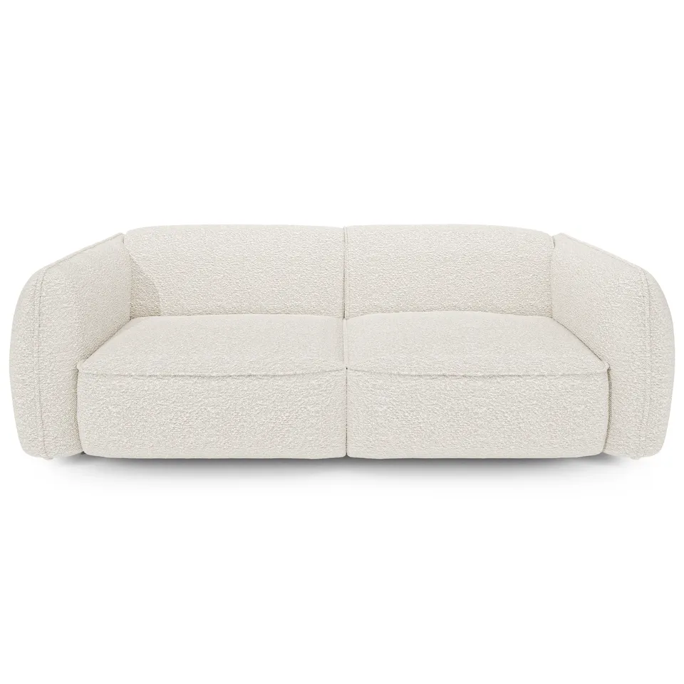 Sia Home Livia canapé tissu crème taupe design arrondi