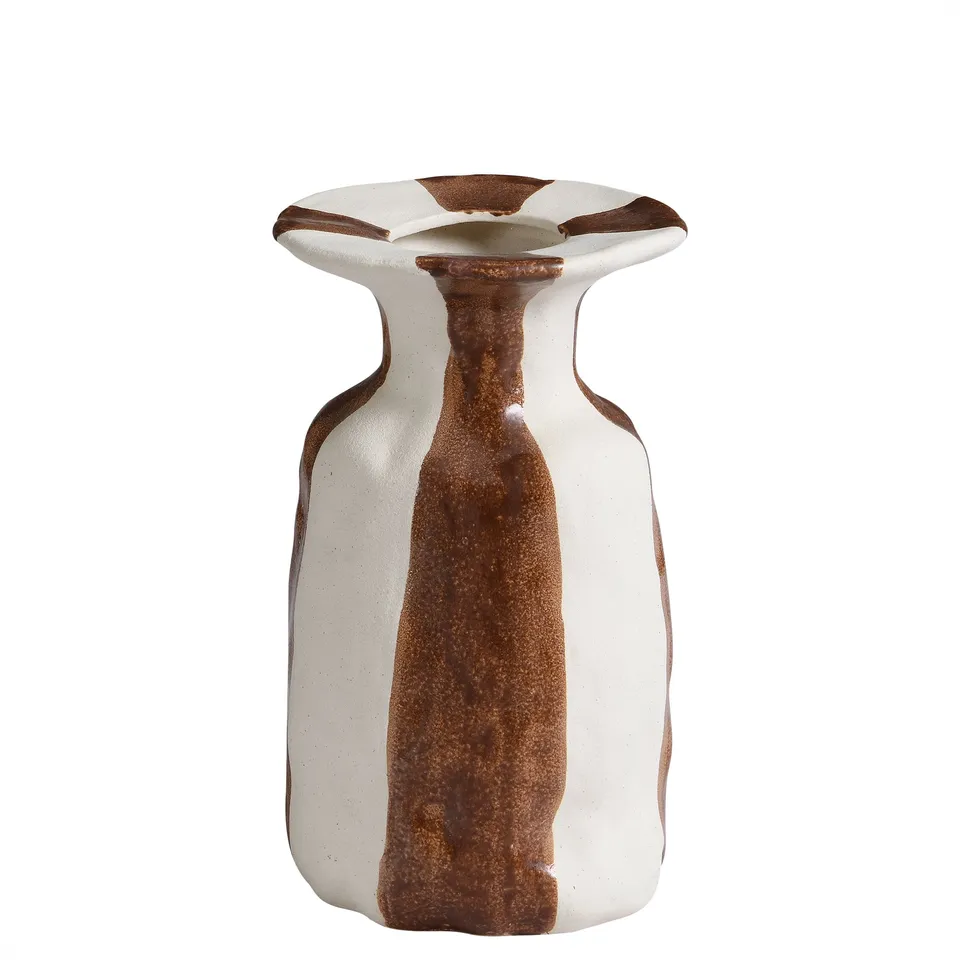 Sia Home Rivage vase marron 26 cm céramique rayé