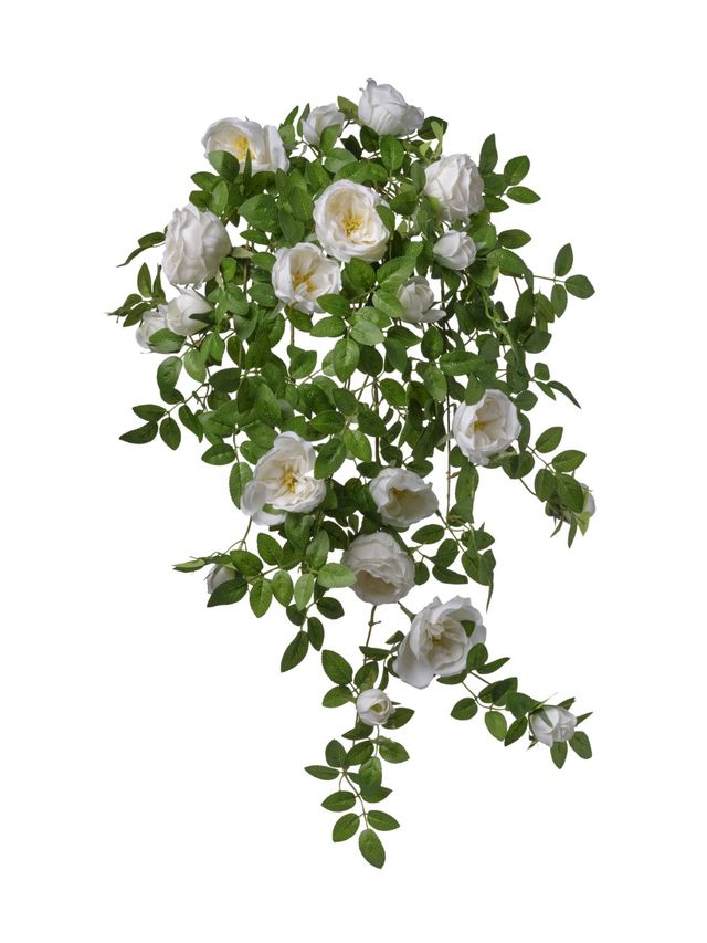 Feuillazur Rungis Piquet Rosier fleur artificielle rouge 85cm