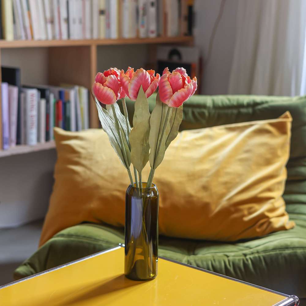 Flowrette Tulipe bicolore fleur en papier x1 pétales teintés