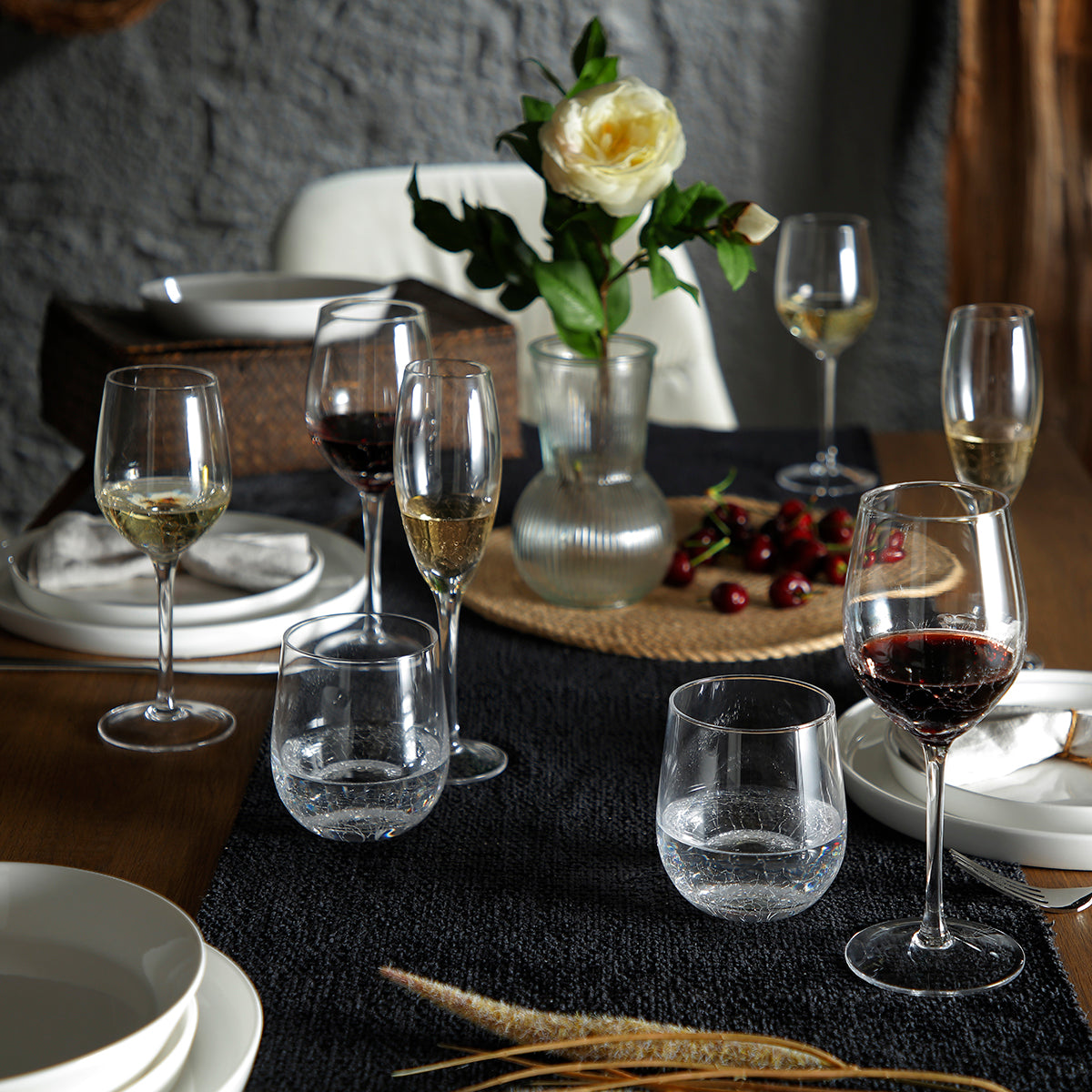 Sia Home Alba 22,5 cm verres à pied transparent 40 cl x4
