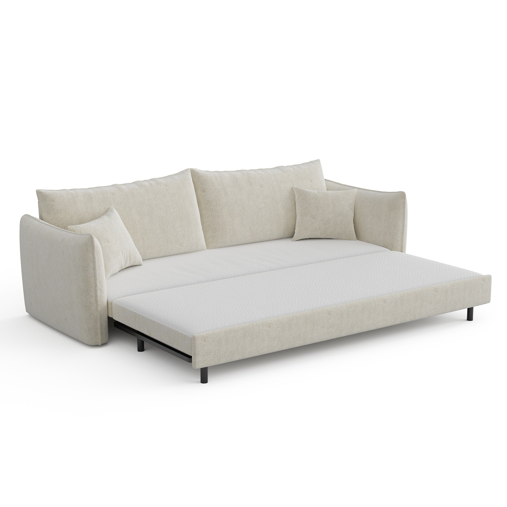 Sia Plume canapé convertible crème couchage ressorts