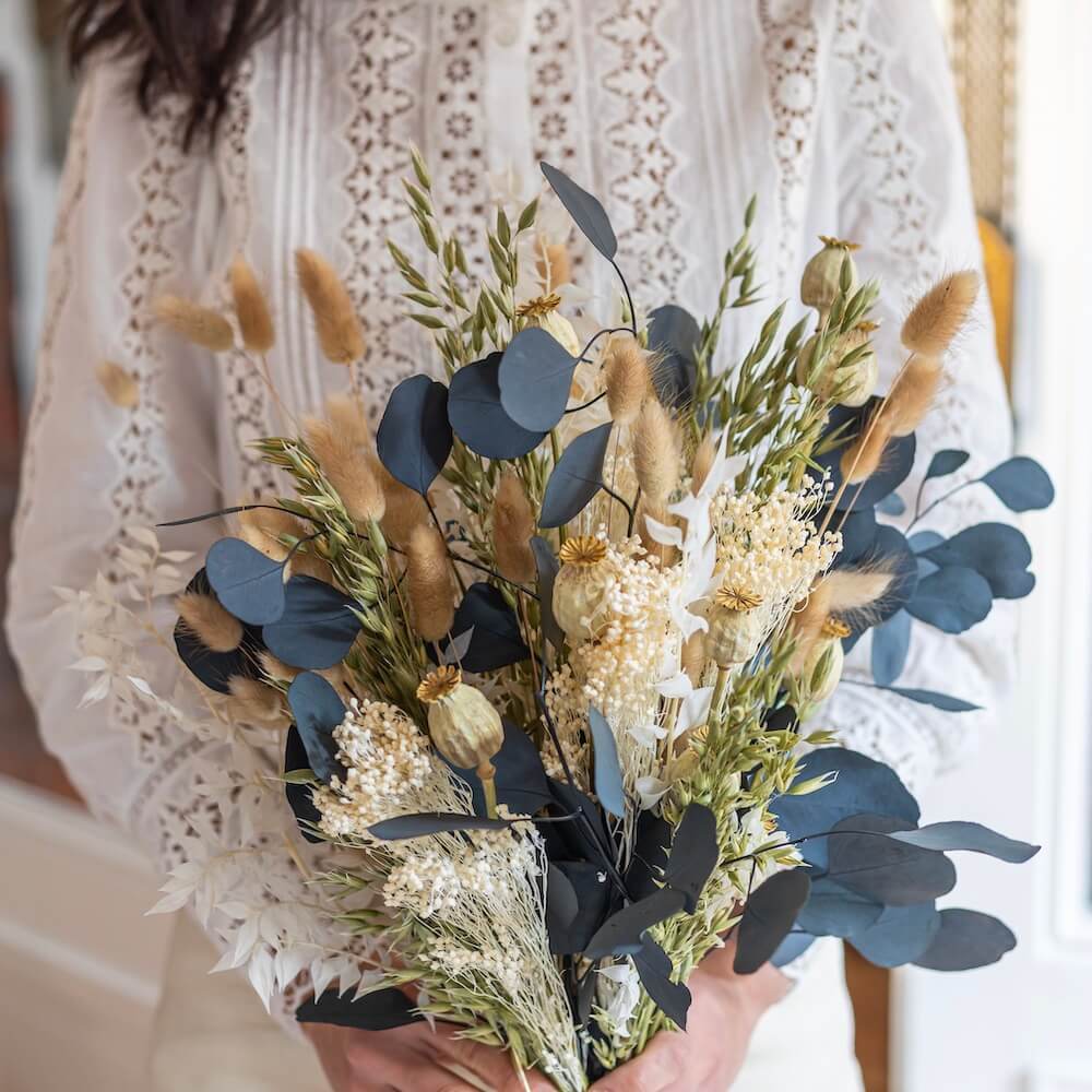 Flowrette Majorque bouquet fleurs séchées style Poème élancé