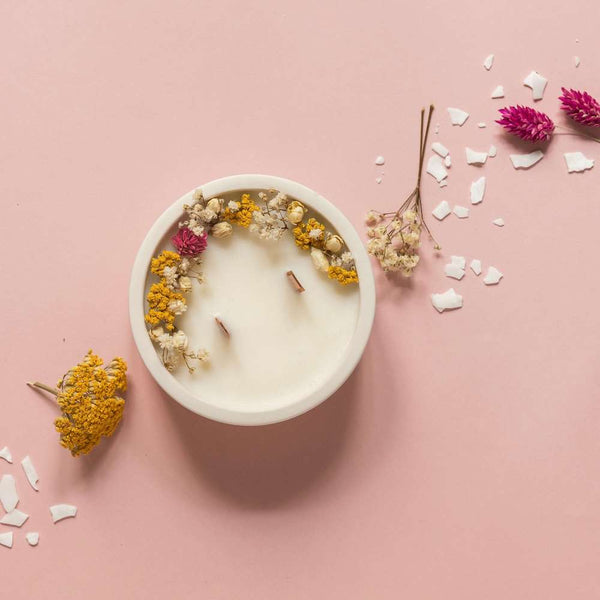 Flowrette Fleurie kit bougie DIY fleur de coton