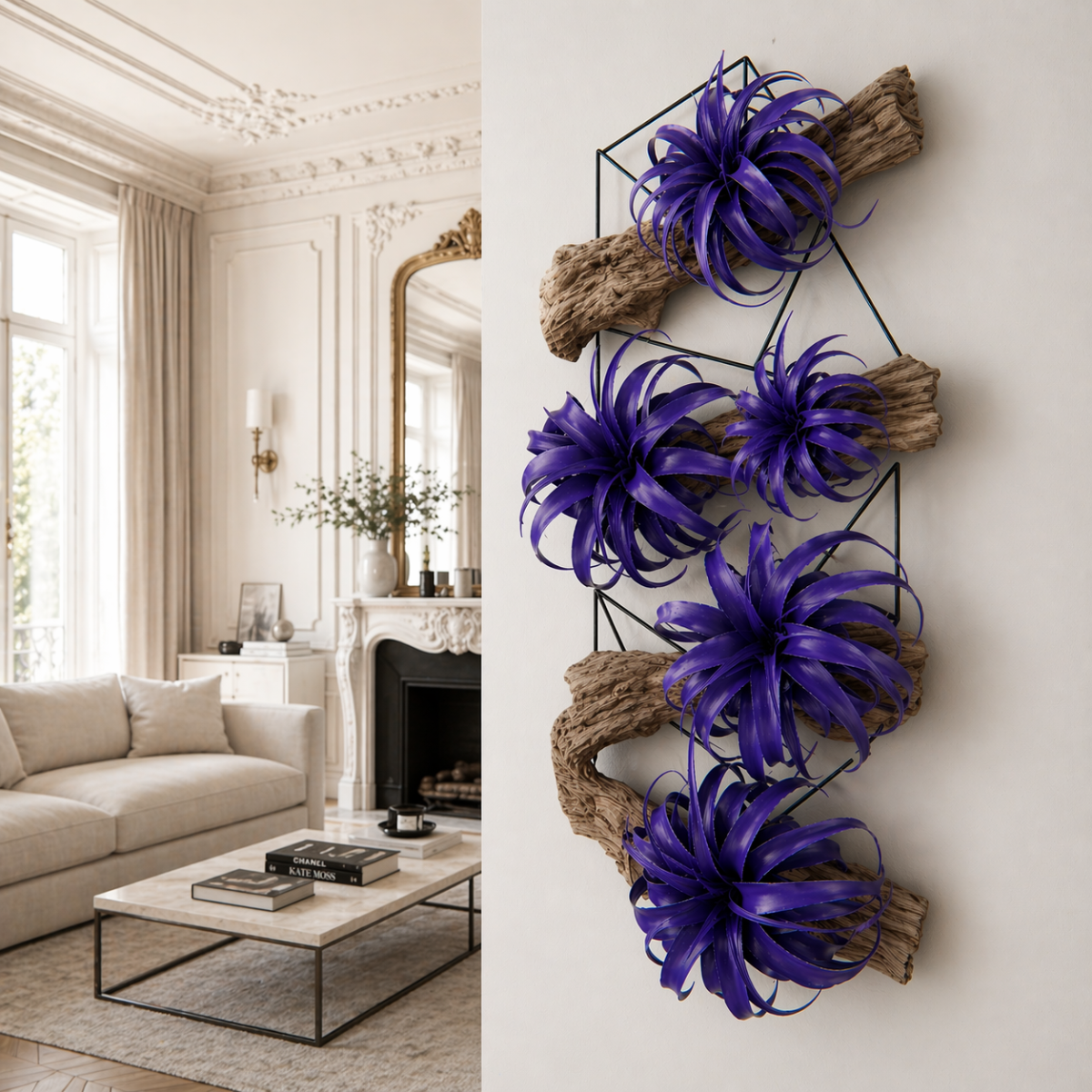 Sia Home tillandsia tige à piquer feuillage bleu 27 cm