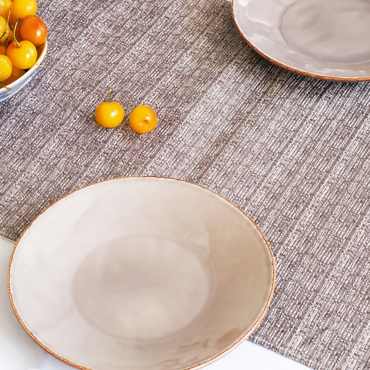 Sia Fairy chemin de table gris 140x40 cm polyester