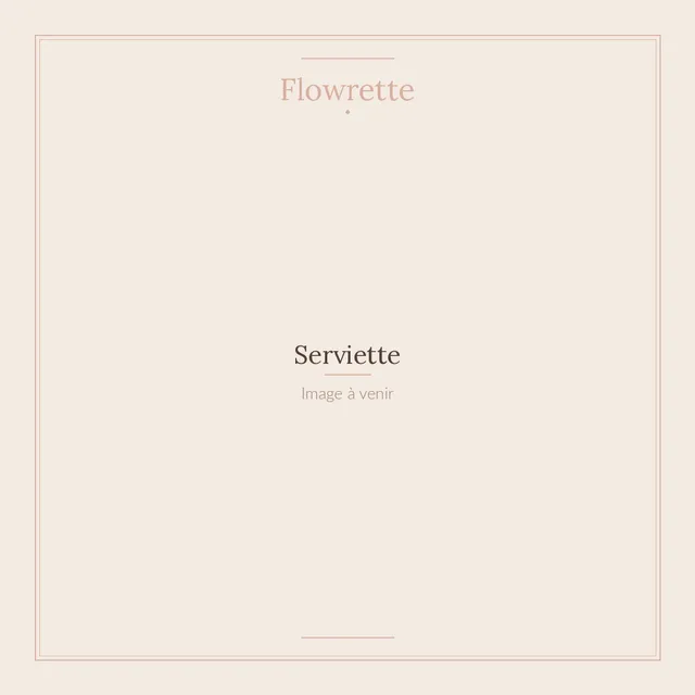 Flowrette Art de la Table Serviette Deco Table Salon