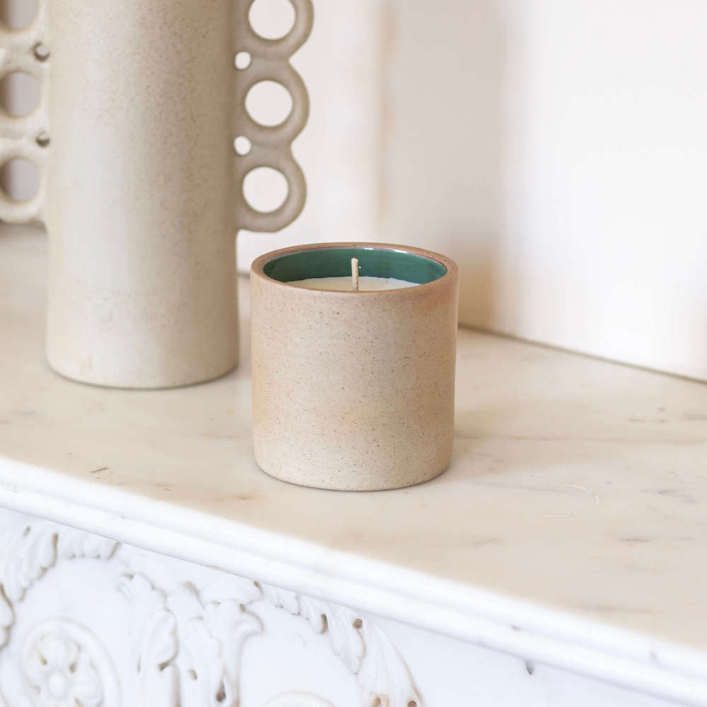 Flowrette Harmony bougie parfumée acacia pot grès