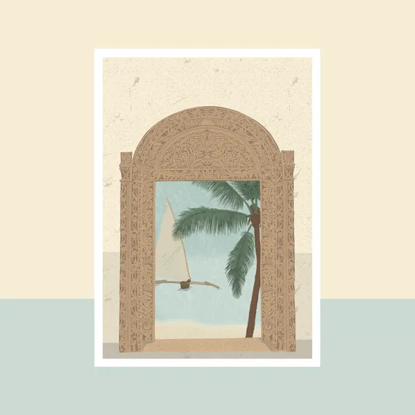 Flowrette carte postale Swahili Zanzibar édition limitée