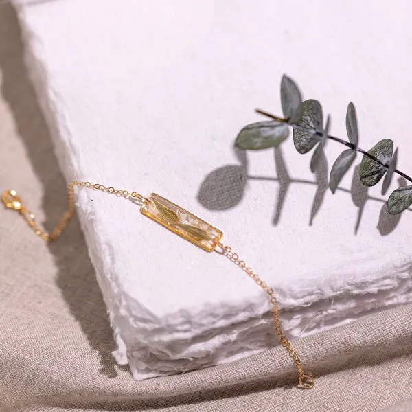 Flowrette Perline bracelet fleurs or fin 24 carats