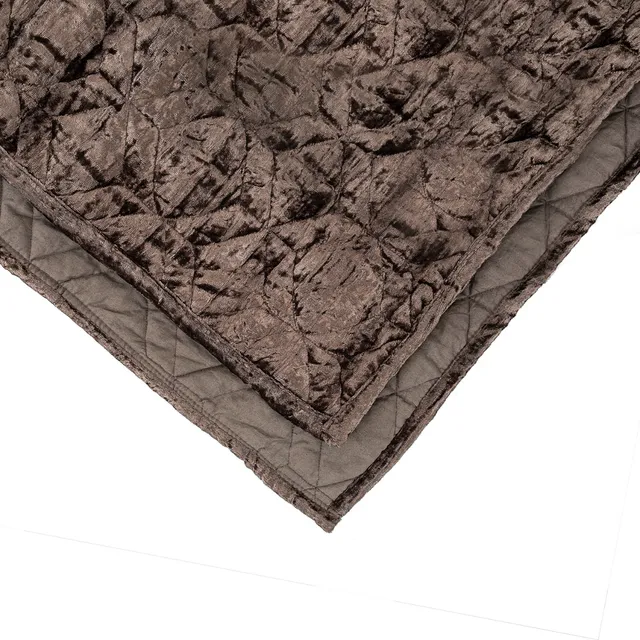 Sia Home Sissi plaid marron 130x175 cm satiné