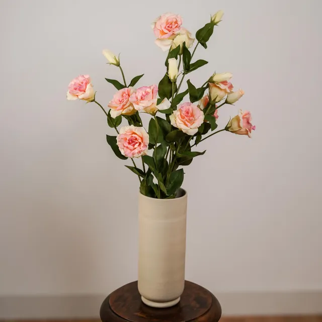 Flowrette Lisianthus artificiel rose fleur artificielle x1