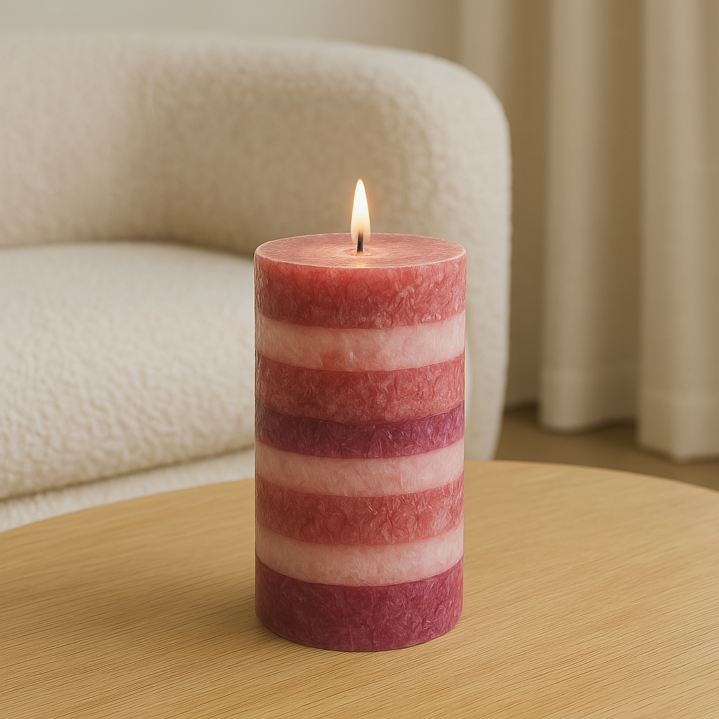 Sia Home Multi bougie parfumée rose 550g 15 cm