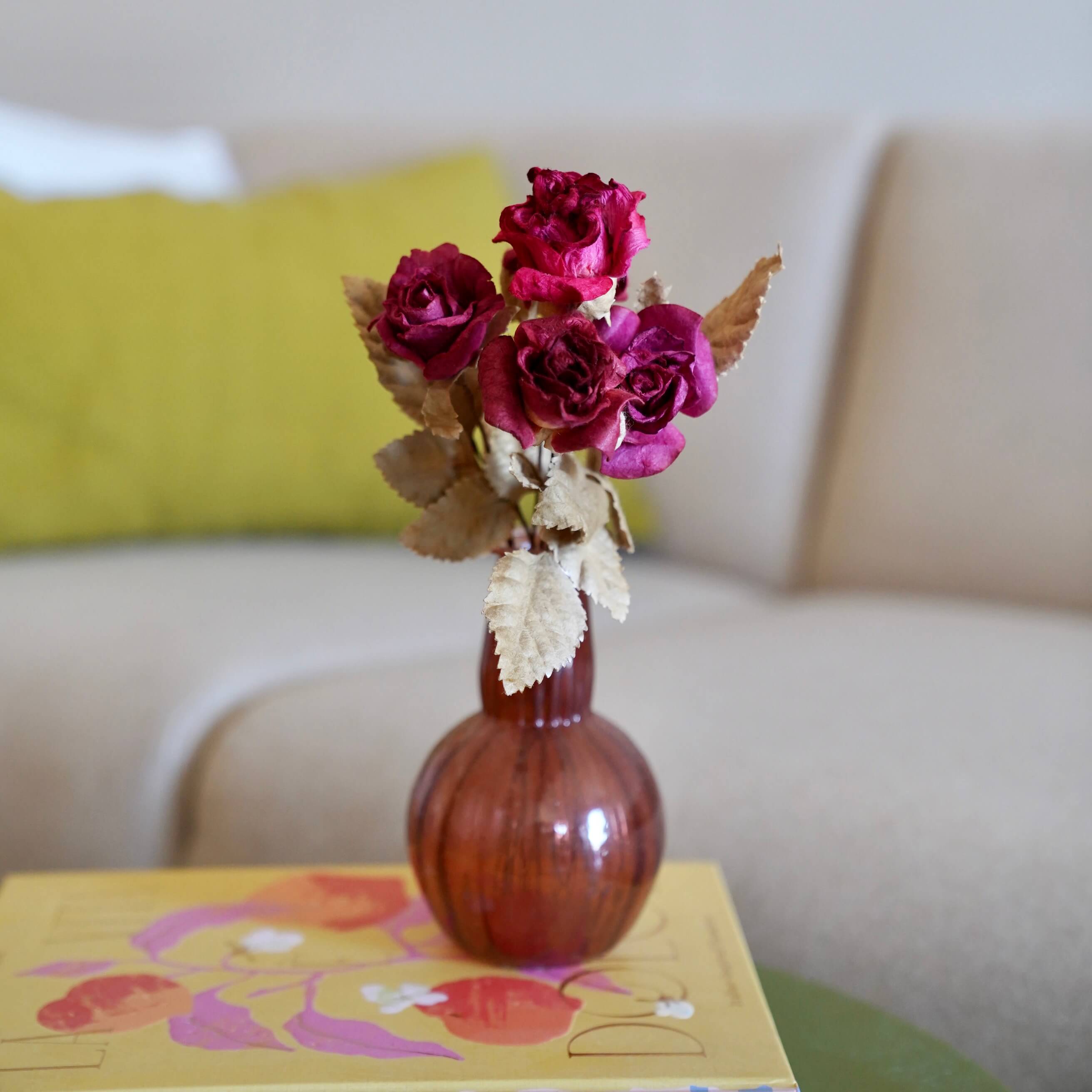 Flowrette Fleurs en papier petite rose papier rouge x1