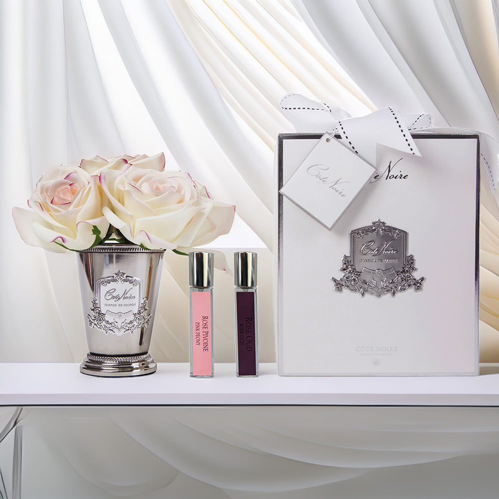 Côte Noire Seven Roses bouquet 7 roses fleur parfumée rose blush