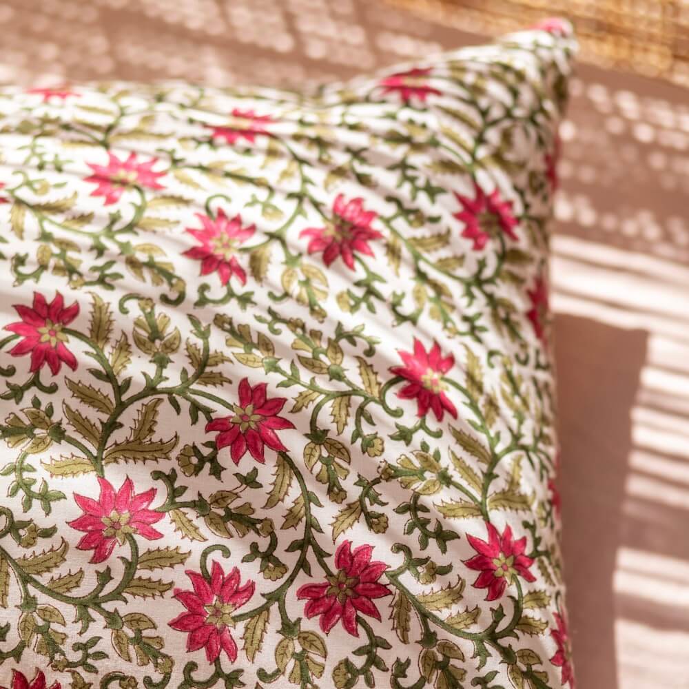 Flowrette Décoration Bally housse de coussin block print