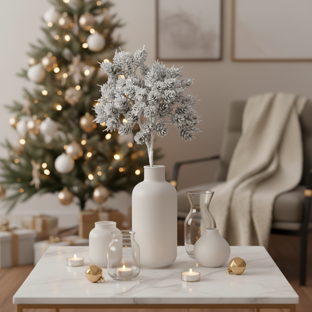 Sia Home Izia Noël branche pin pailletée 38 cm doré