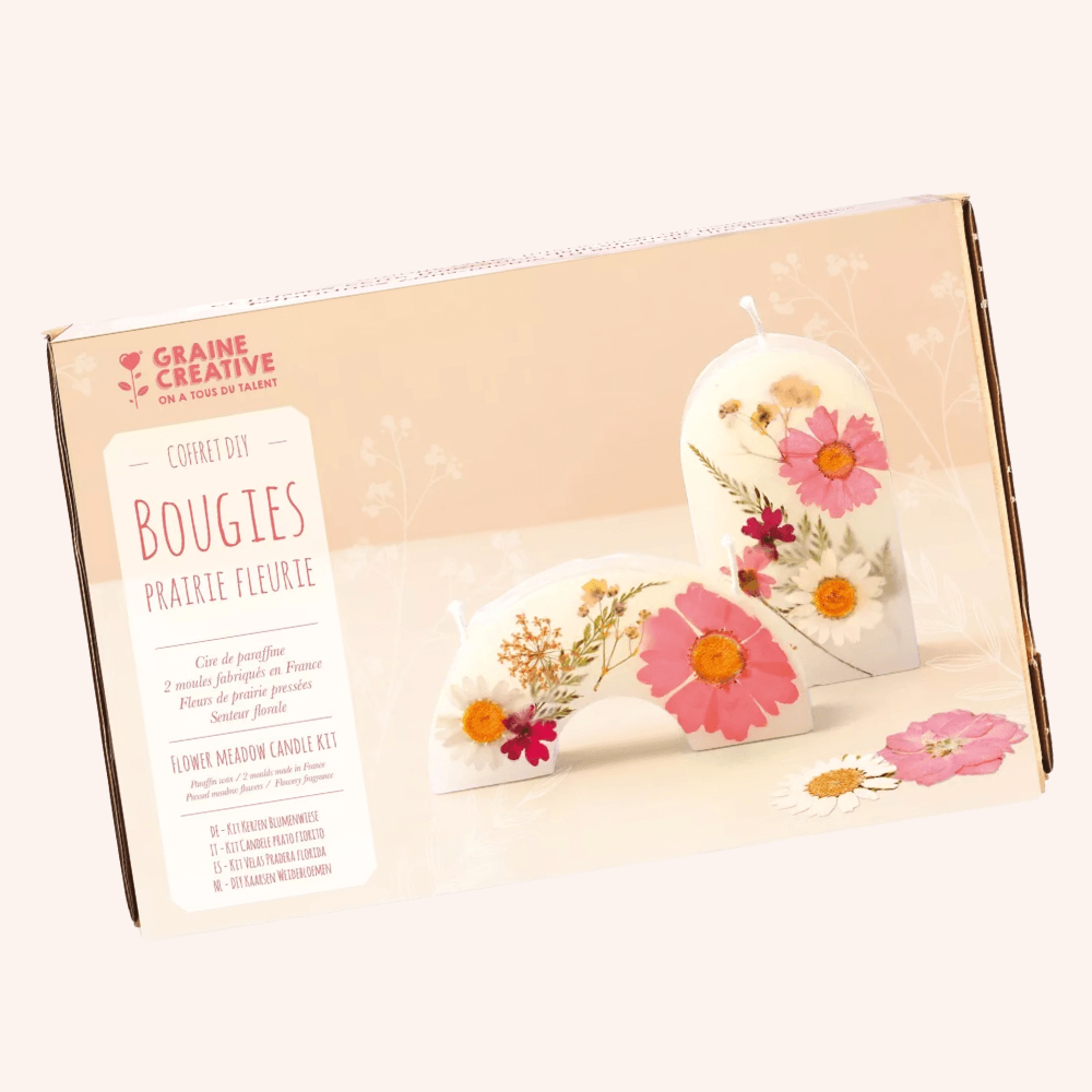 Flowrette Prairie Fleurie kit bougies géométriques 2 pièces