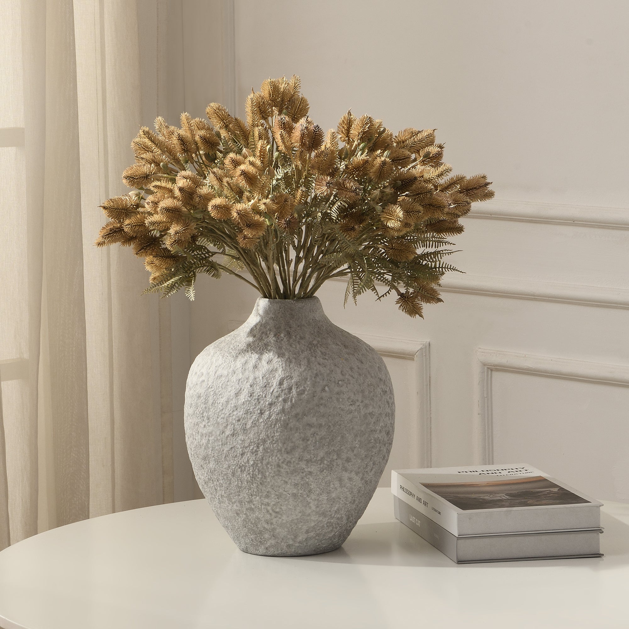 Sia Home Tiges fleurs Chardon 50 cm marron