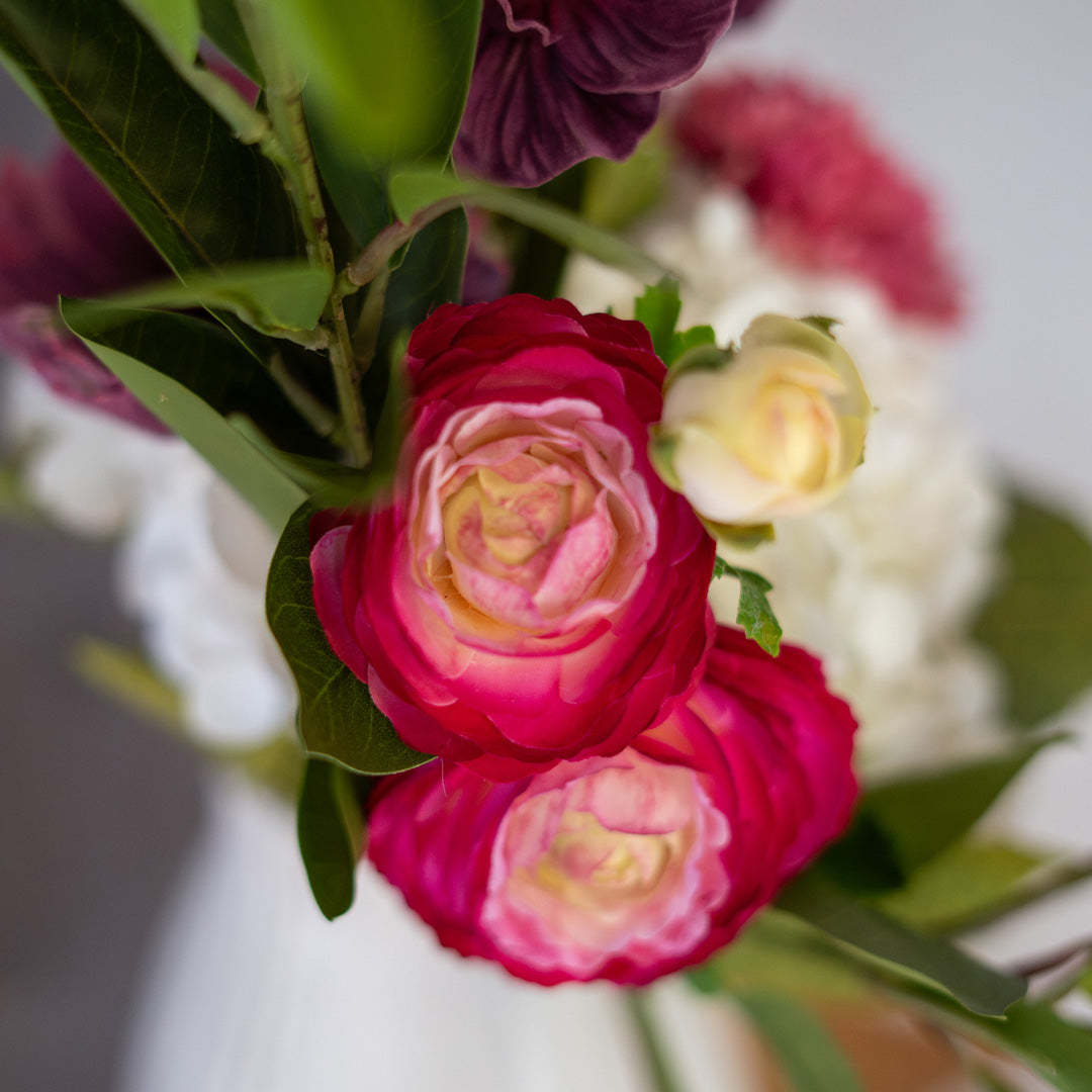 Flowrette Camille bouquet fleurs artificielles rose violet