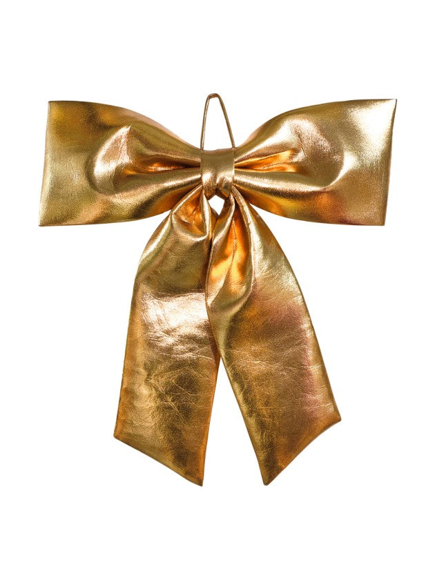 Feuillazur Nœud Jumbo brillant doré 68 cm déco Noël