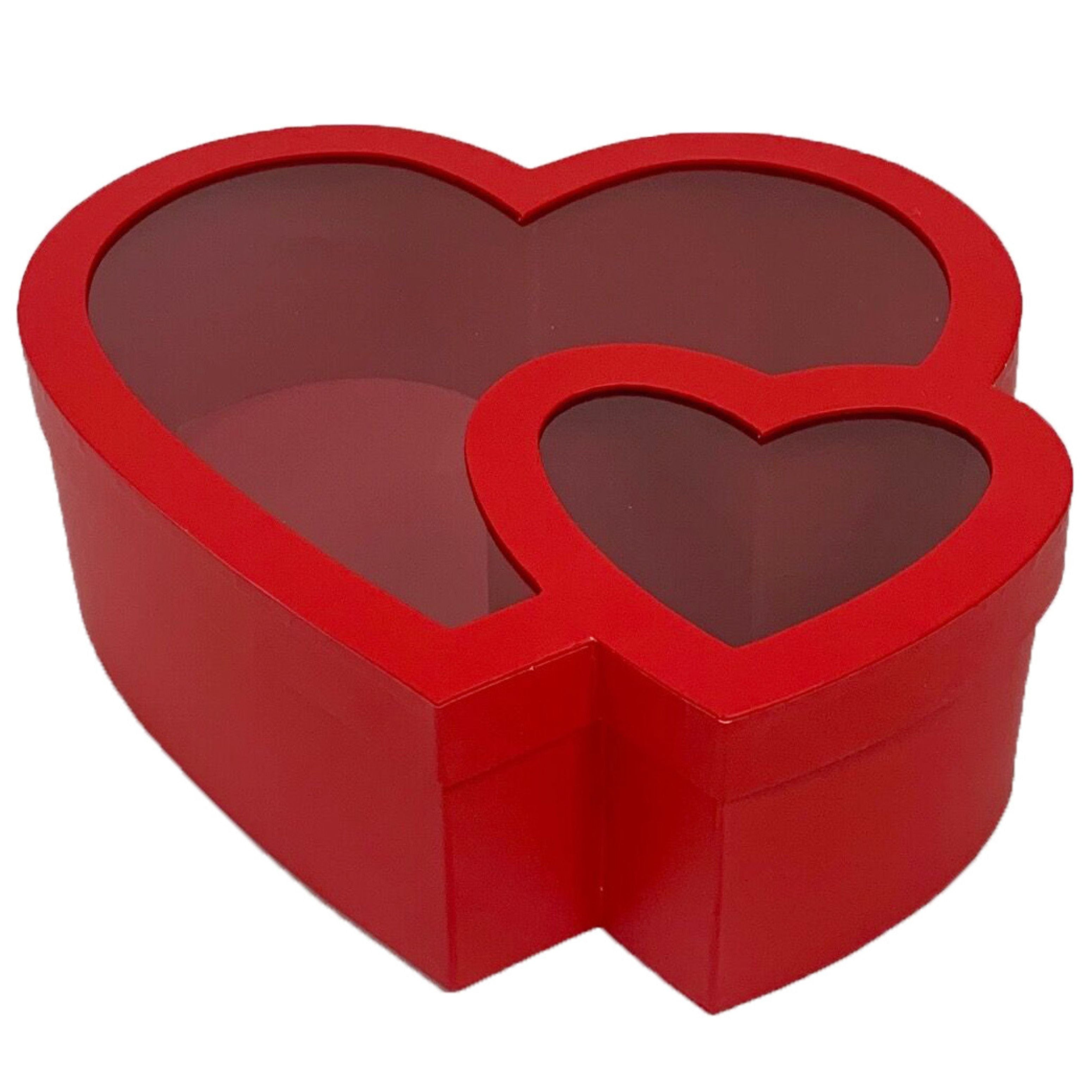Feuillazur Rungis Accessoires fleuriste Boîte cœur double boîte rouge