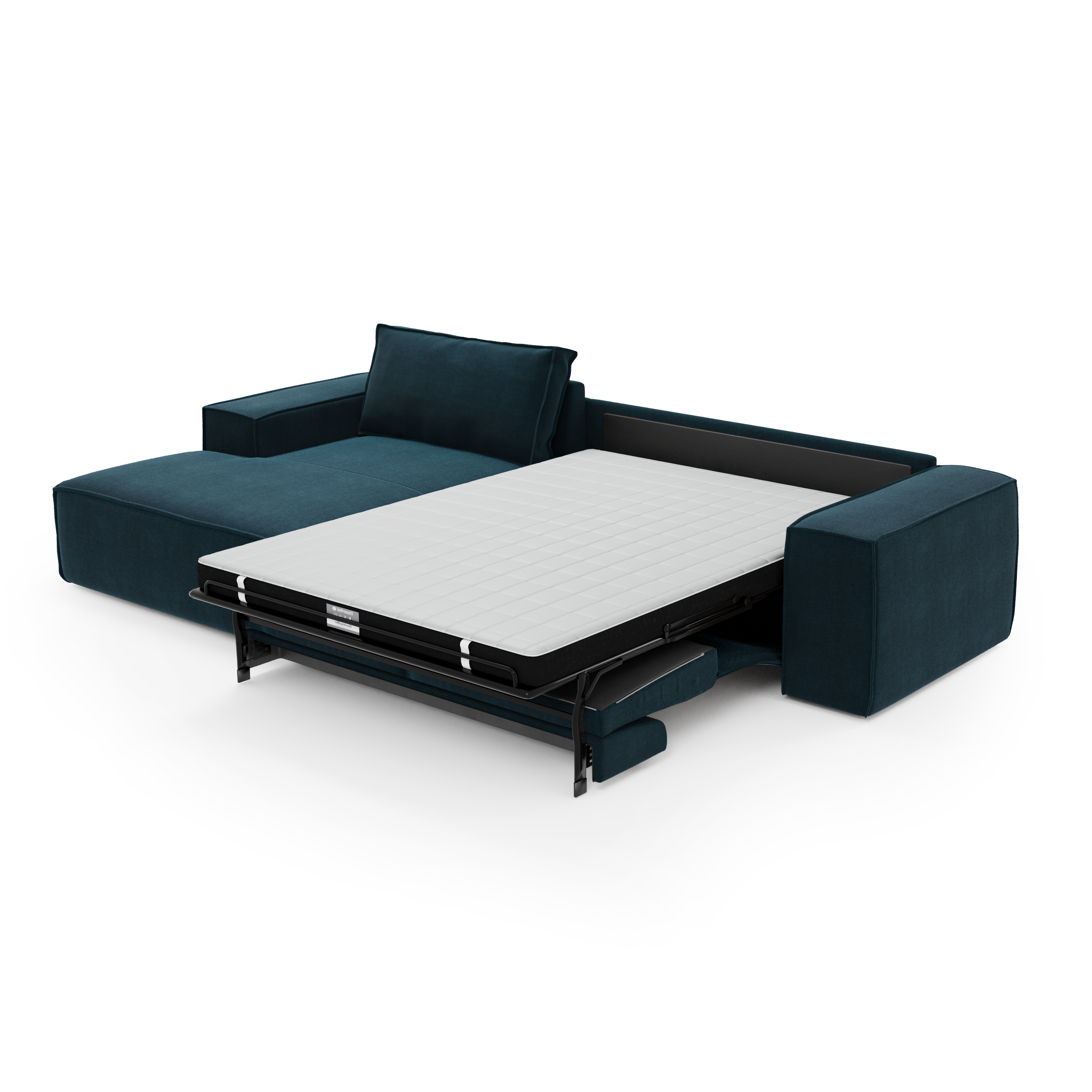 Sia Home Joan canapé convertible angle gauche bleu paon