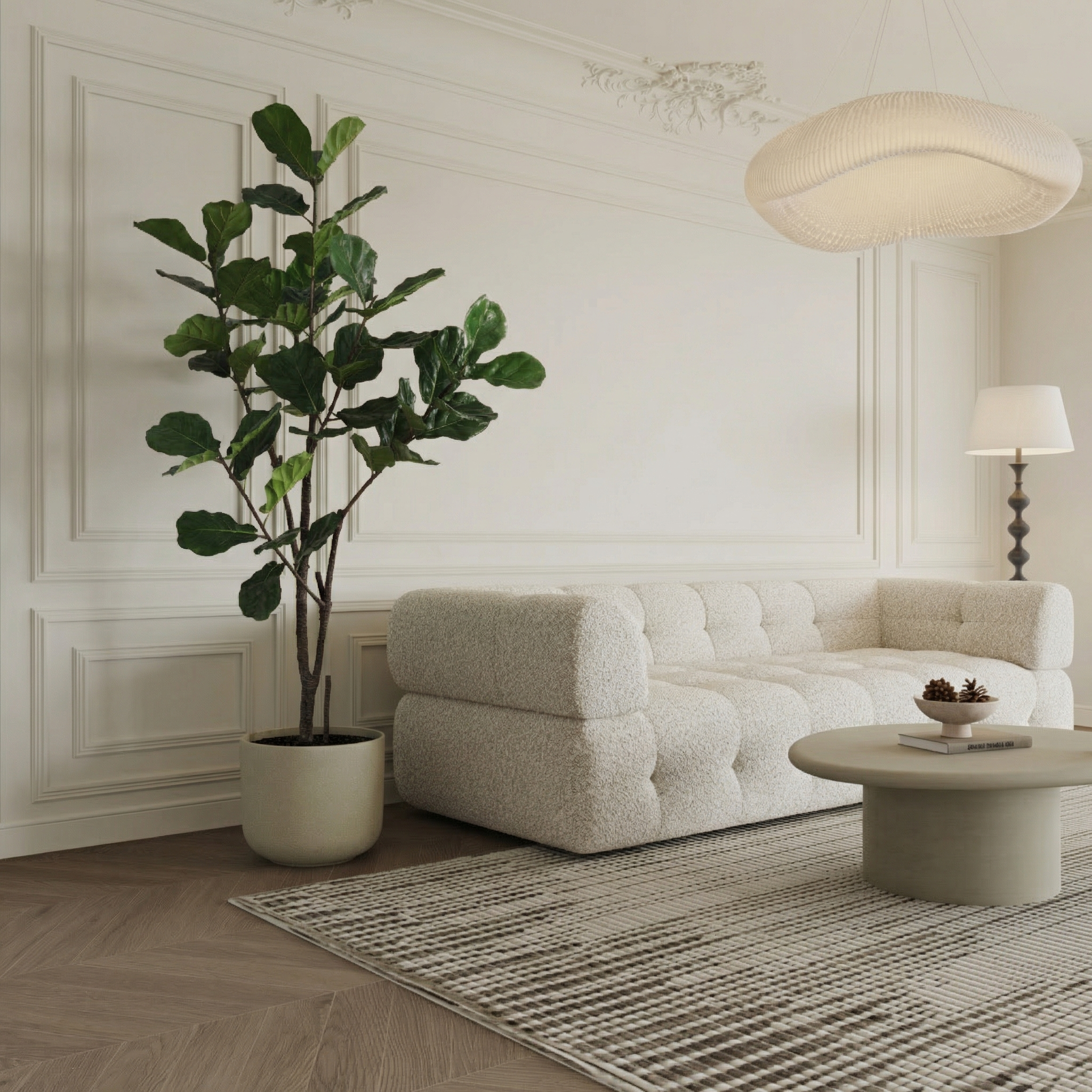 Sia Ficus artificiel en pot vert 210 cm salon