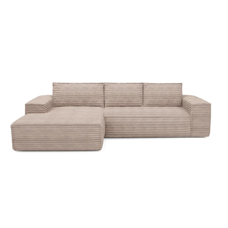 Sia Home Joan canapé convertible angle gauche taupe 5 places
