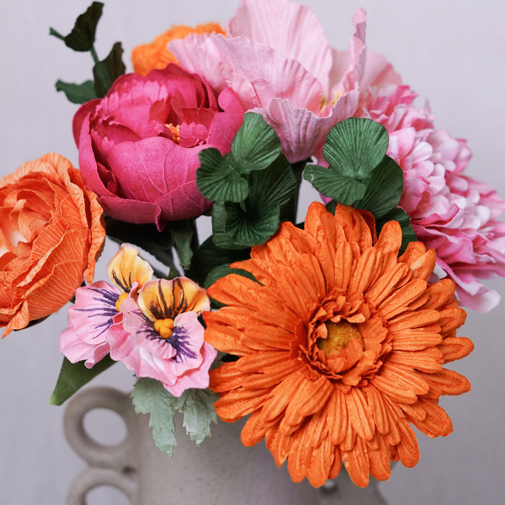 Flowrette Vlaminck bouquet fleurs en papier orange