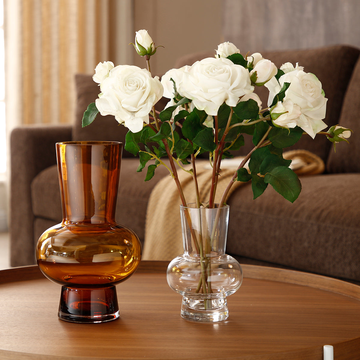 Sia Home Bubble vase verre transparent 20 cm