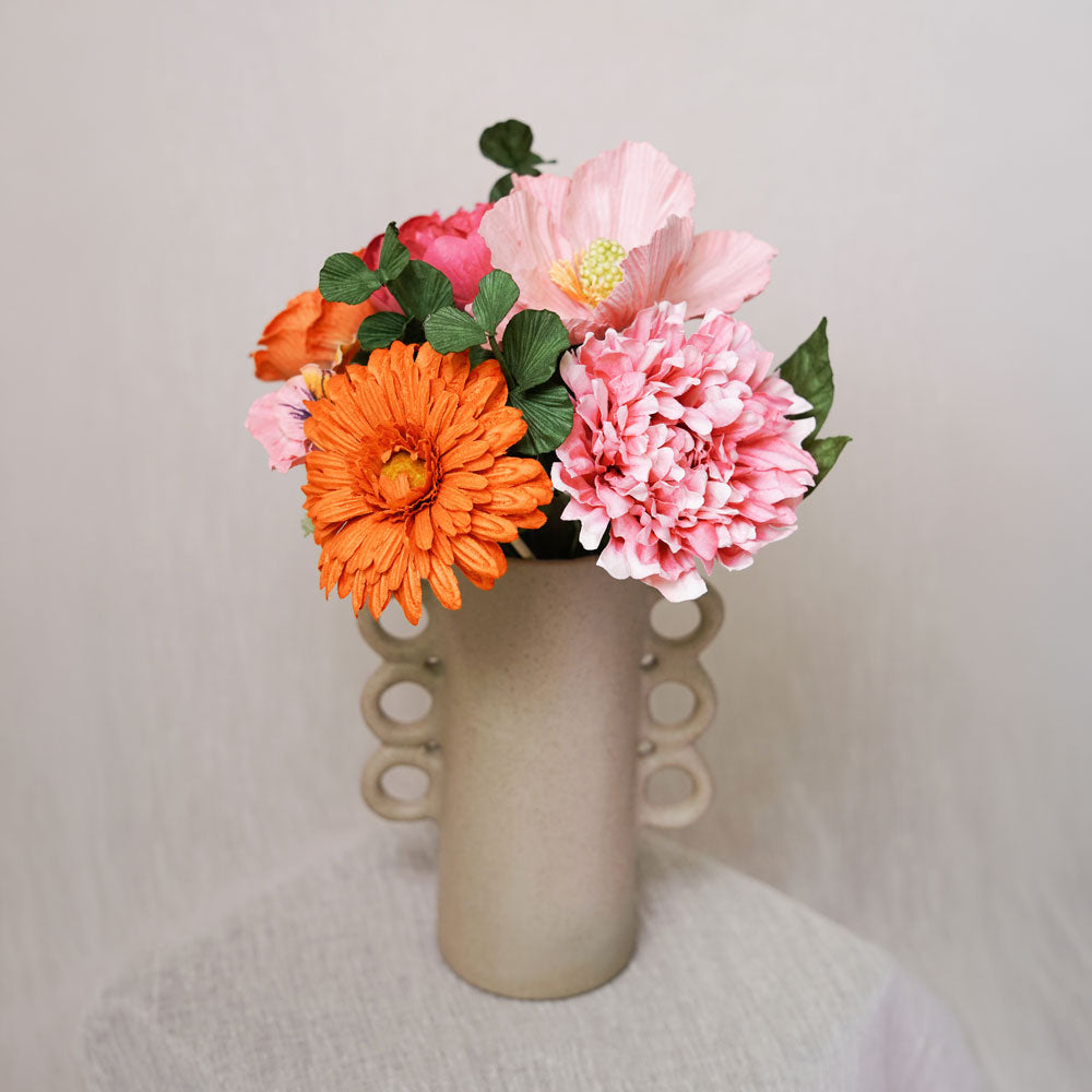 Flowrette Vlaminck bouquet fleurs en papier orange