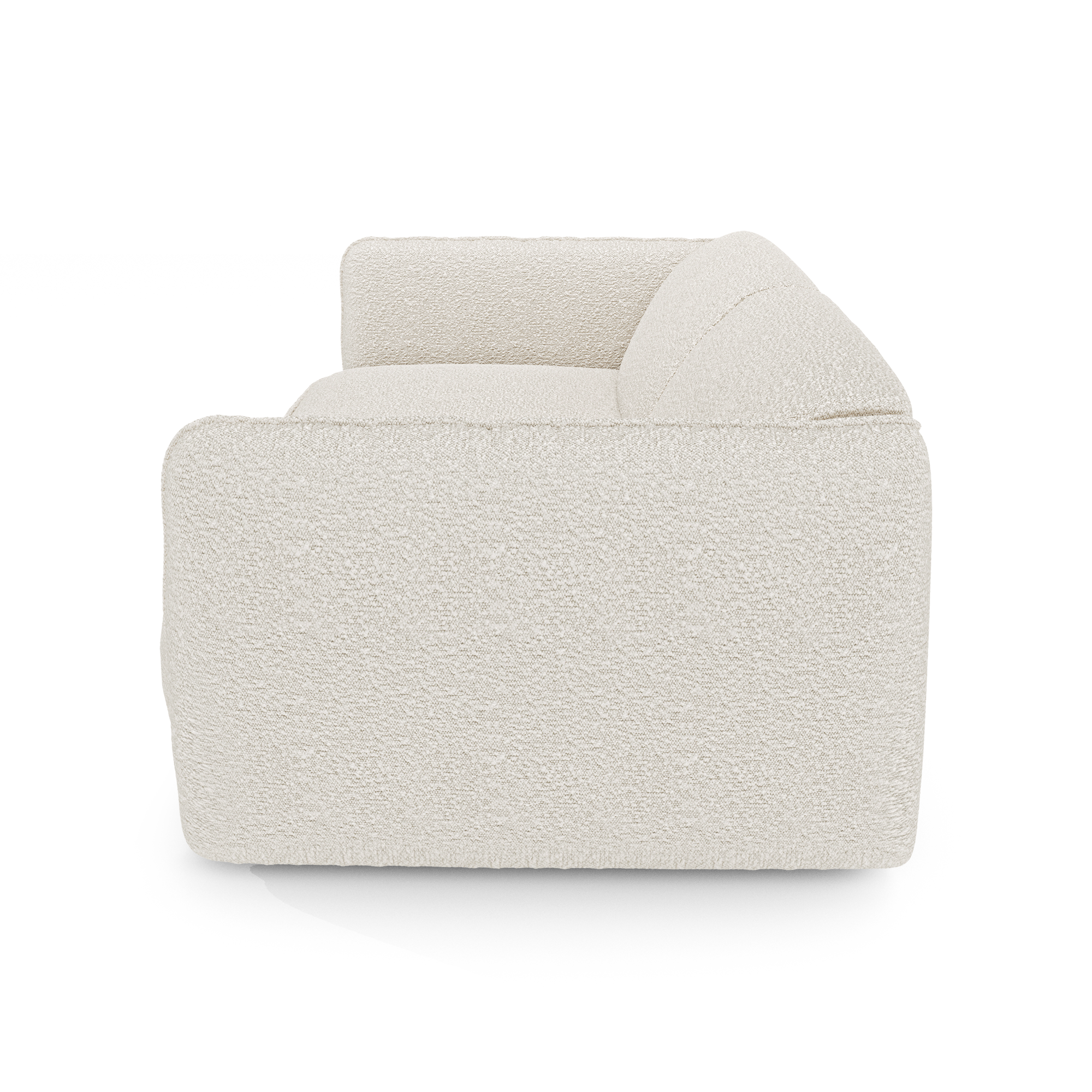Sia Home Livia canapé tissu crème taupe design arrondi