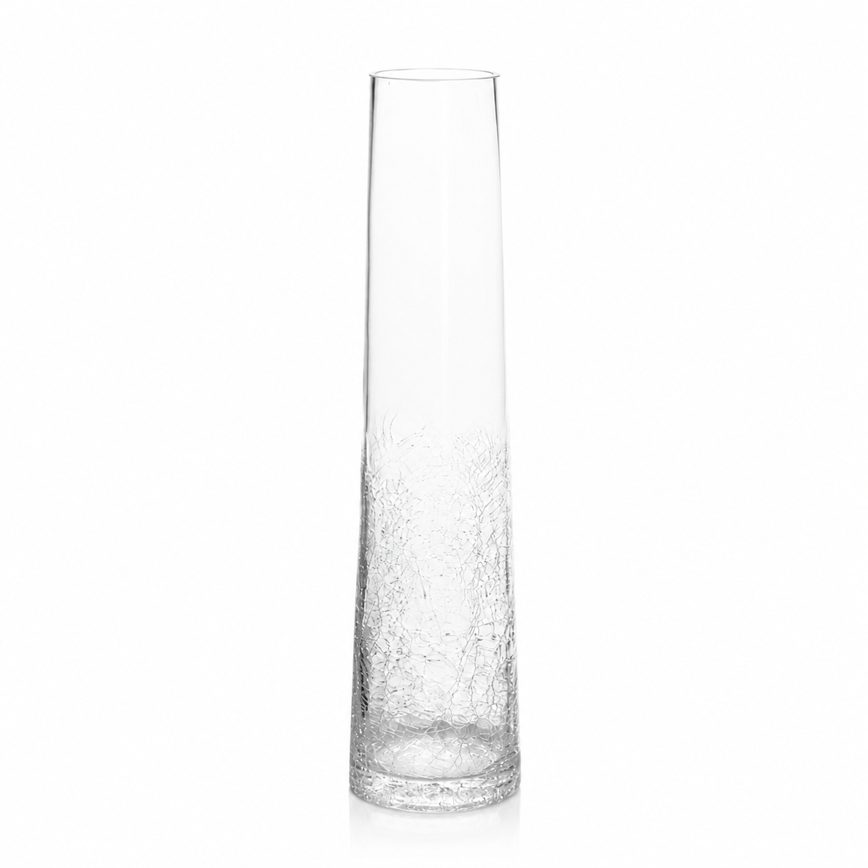 Sia Alba vase en verre soufflé violet transparent 40 cm