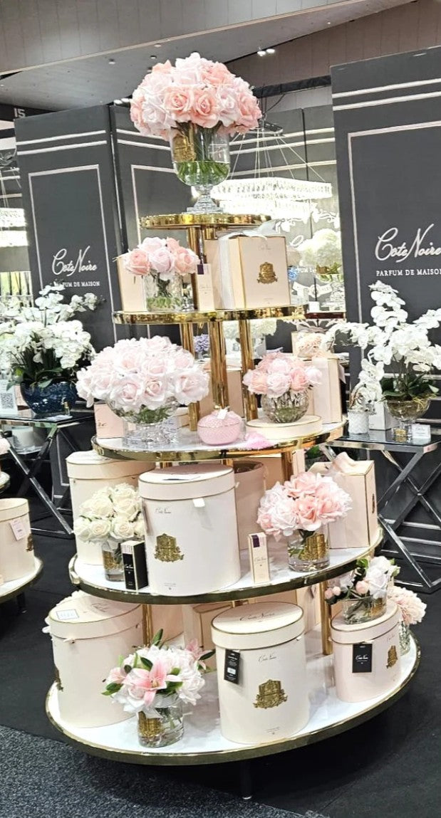 Côte Noire Versailles VRB14 bouquet roses roses 31 tiges badge doré
