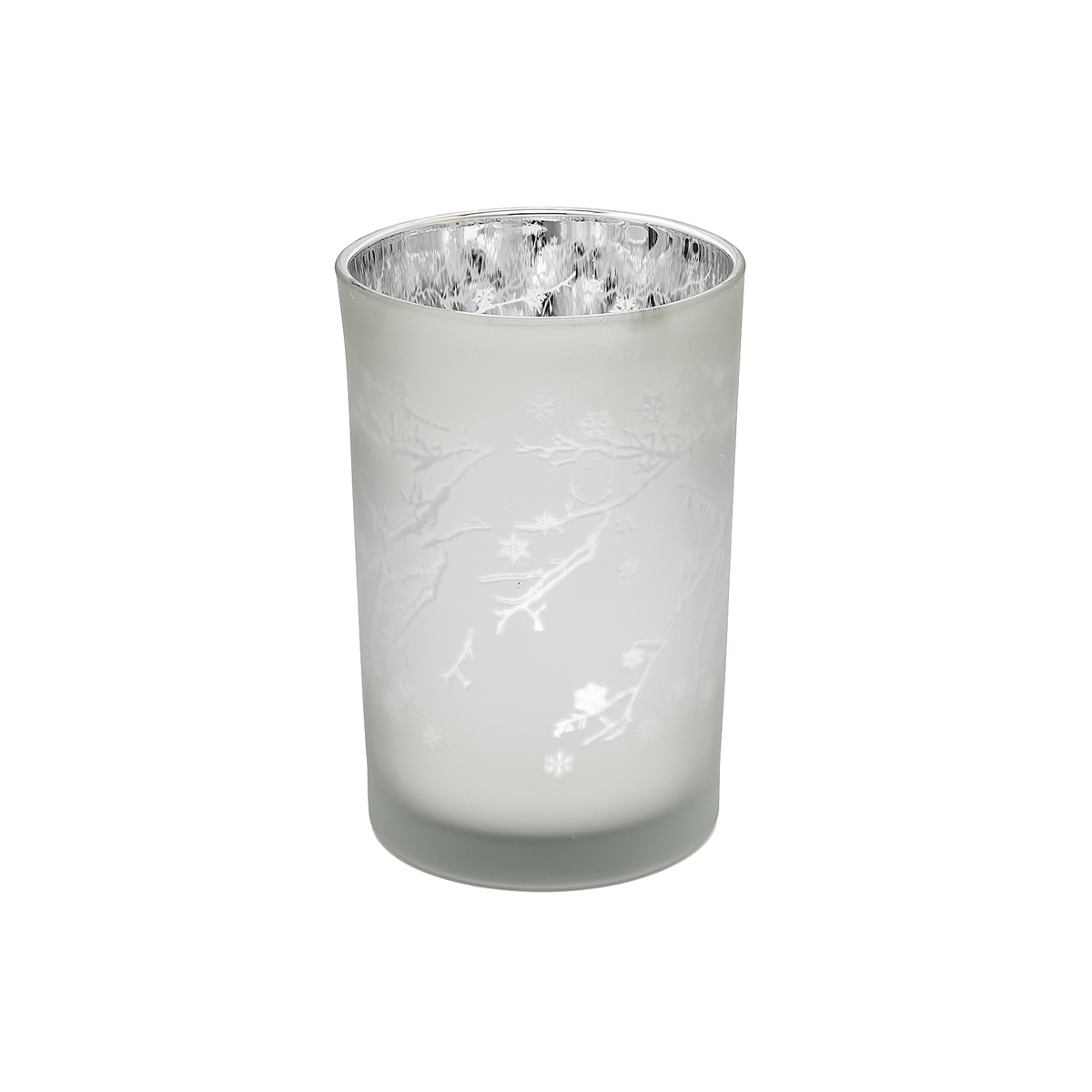 Sia Home Windy photophore verre argenté 18 cm