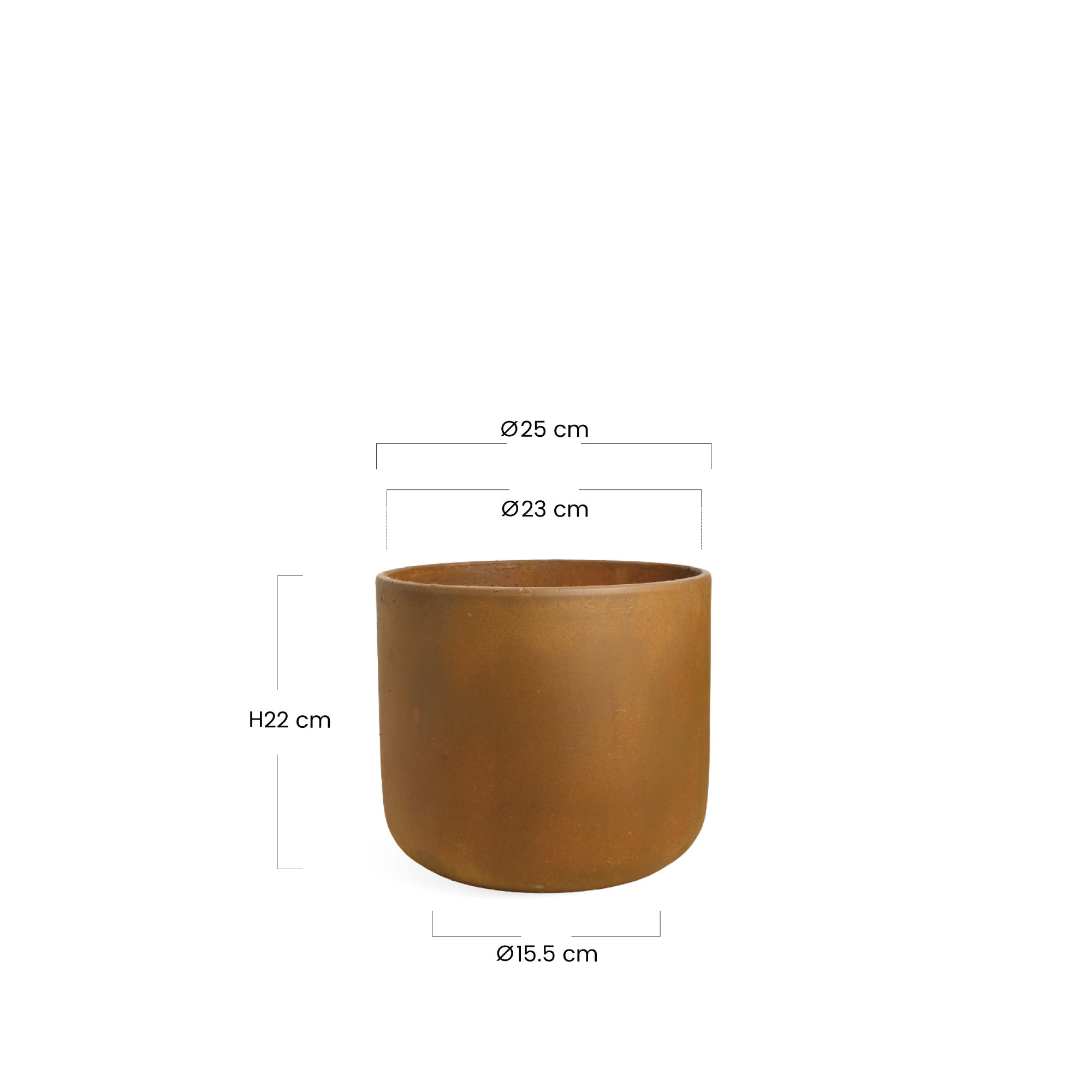 Sia Terra cache-pot terracotta 22 cm fibre de ciment