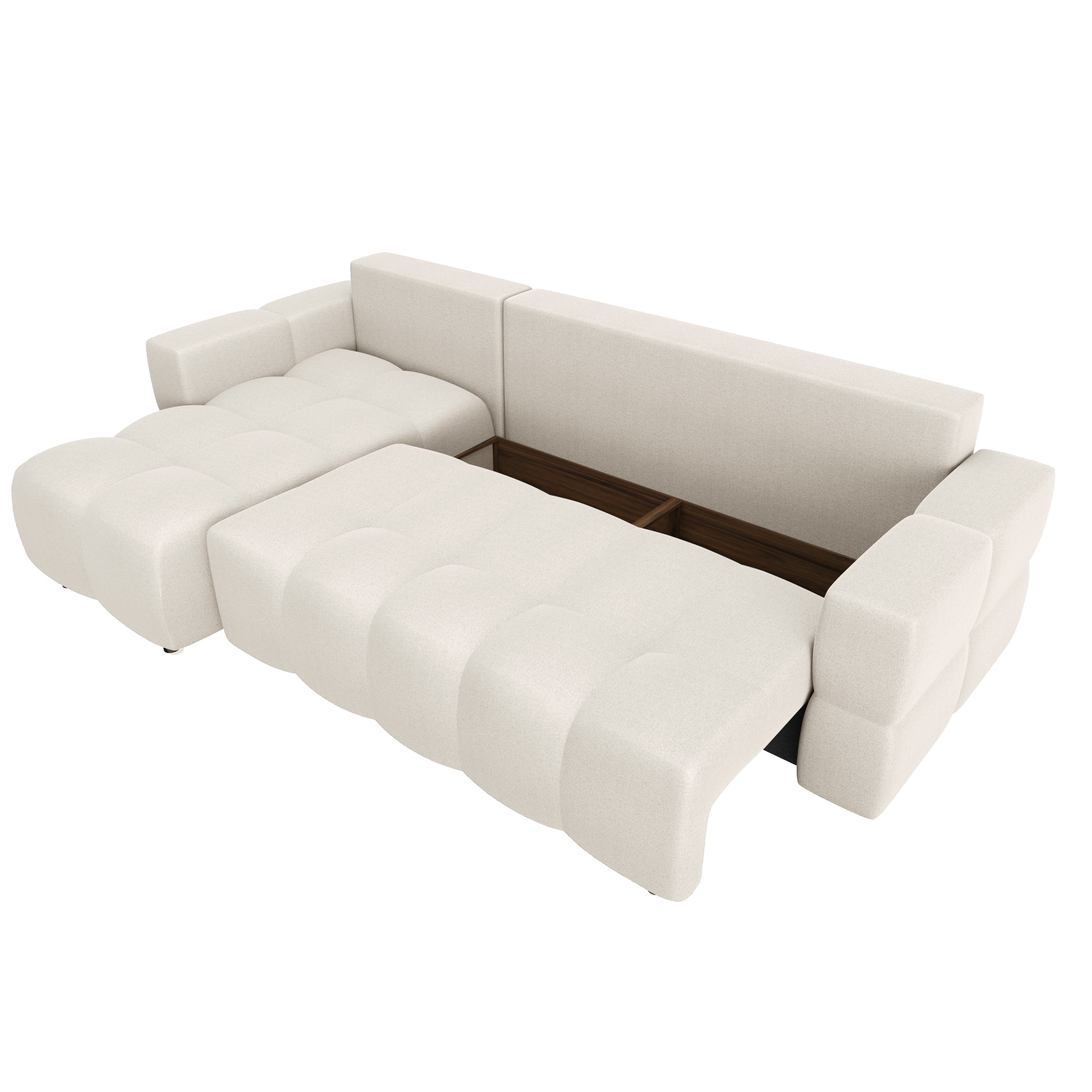 Sia Home Gabriel Canapé Convertible Angle Gauche Crème