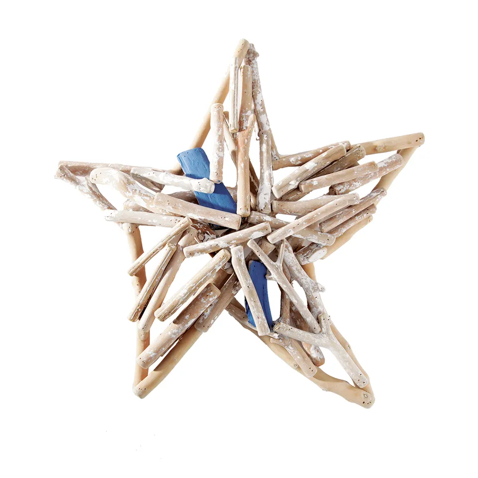 Sia Étoile Marin objet déco crème petit format 34 cm bois