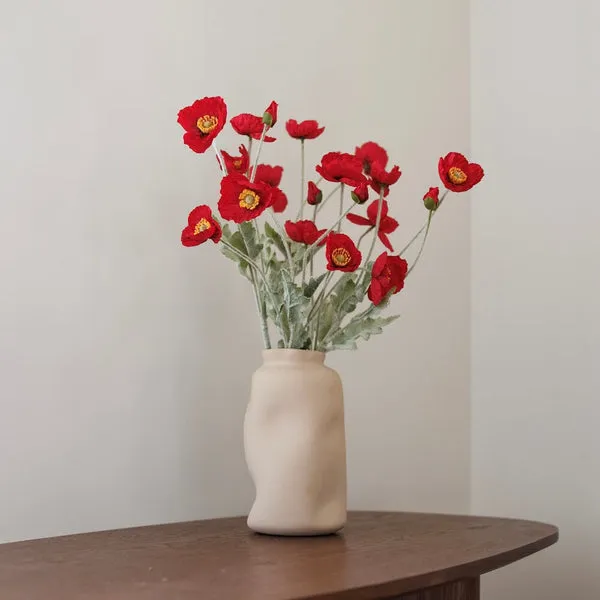 Flowrette pavot coquelicot artificiel rouge Real Touch