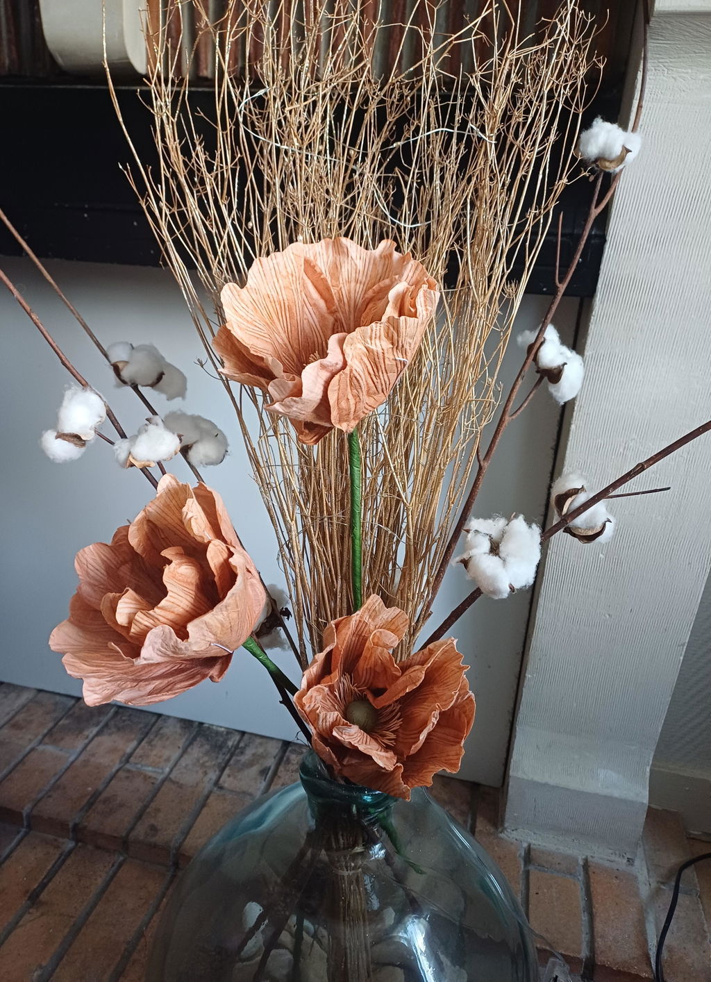 Flowrette Rose Caroline fleur papier abricot à l'unité