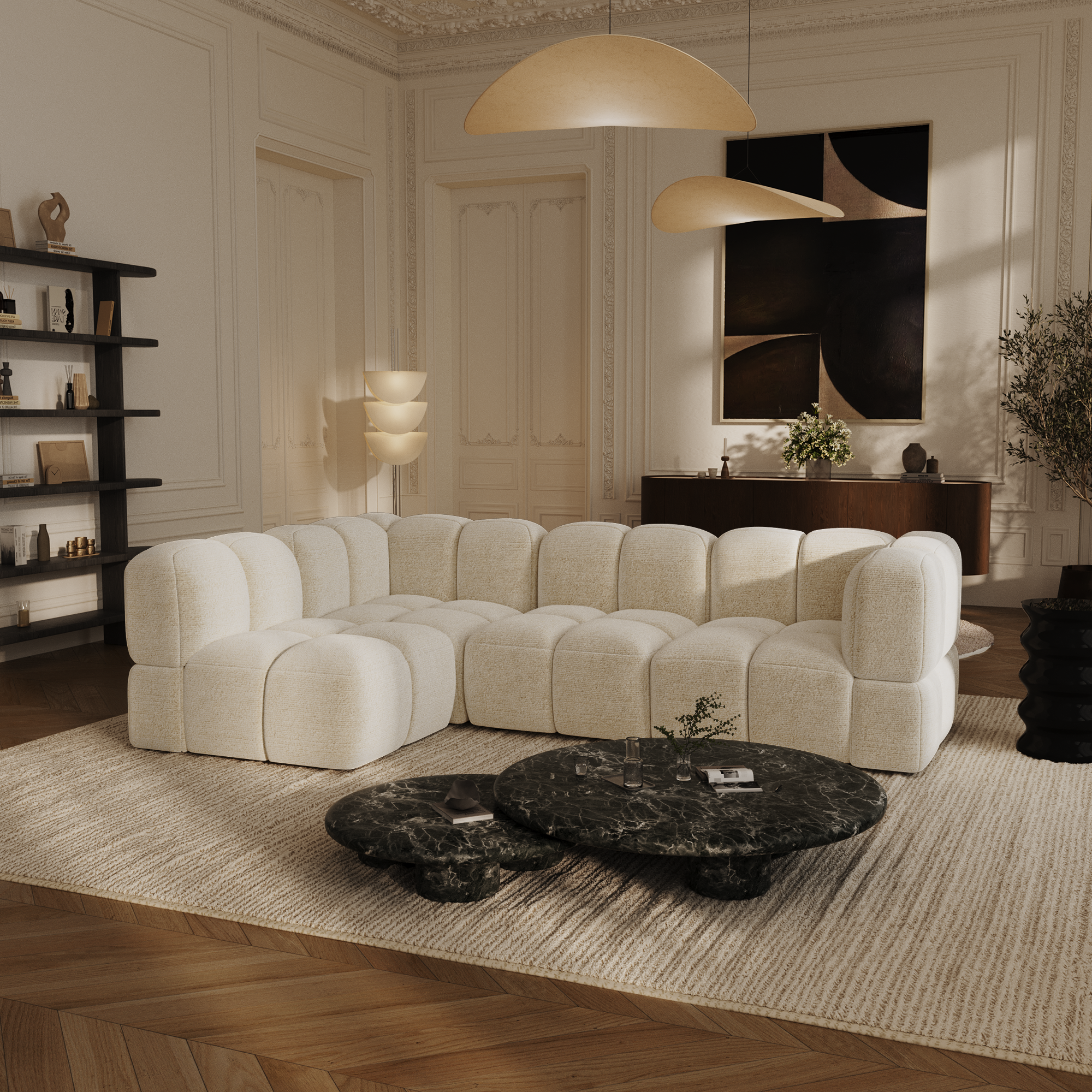 Sia Home Nubi canapé angle gauche 256x167 modulable tissu