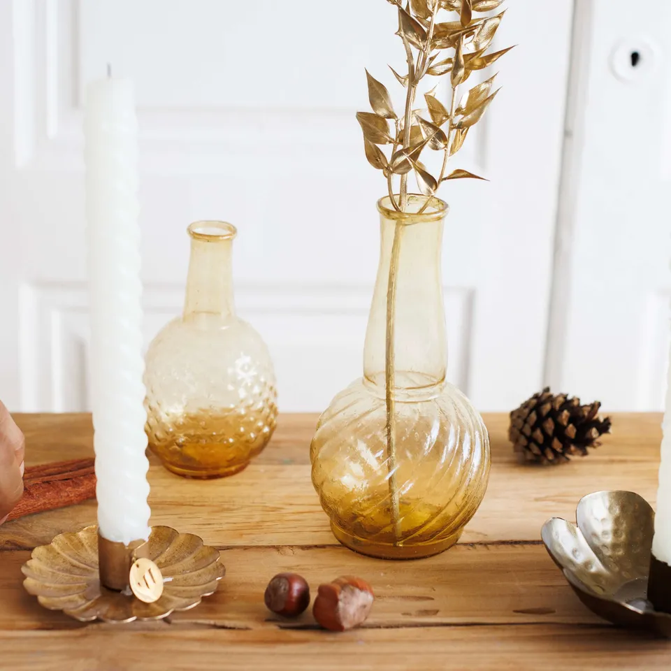 Flowrette Vases soliflore verre recyclé Glow transparent