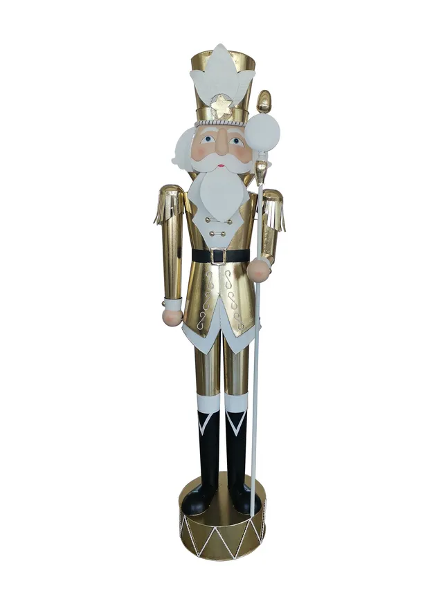 Feuillazur Rungis Père Noël géant doré 202cm déco