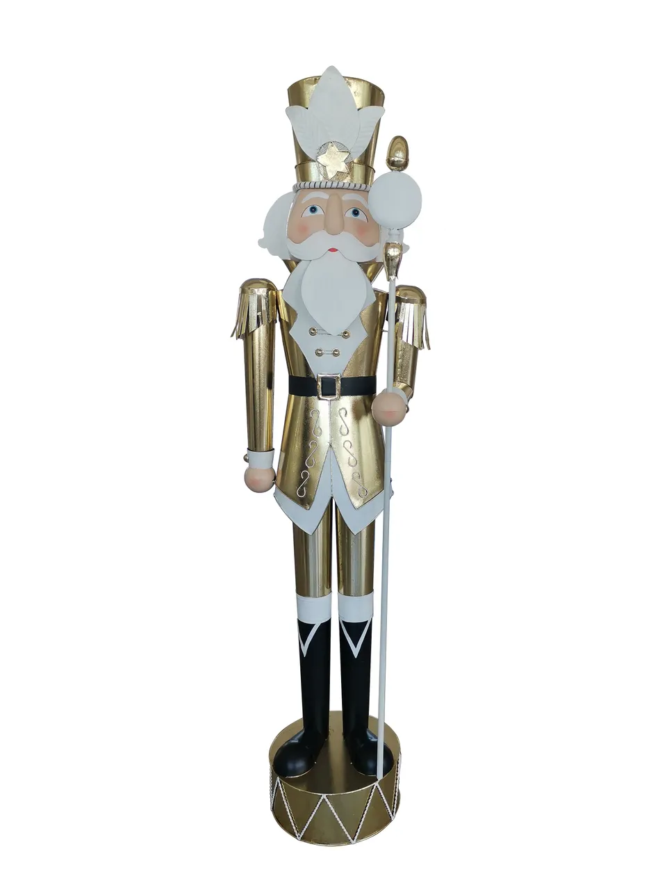 Feuillazur Rungis Père Noël géant doré 202cm déco