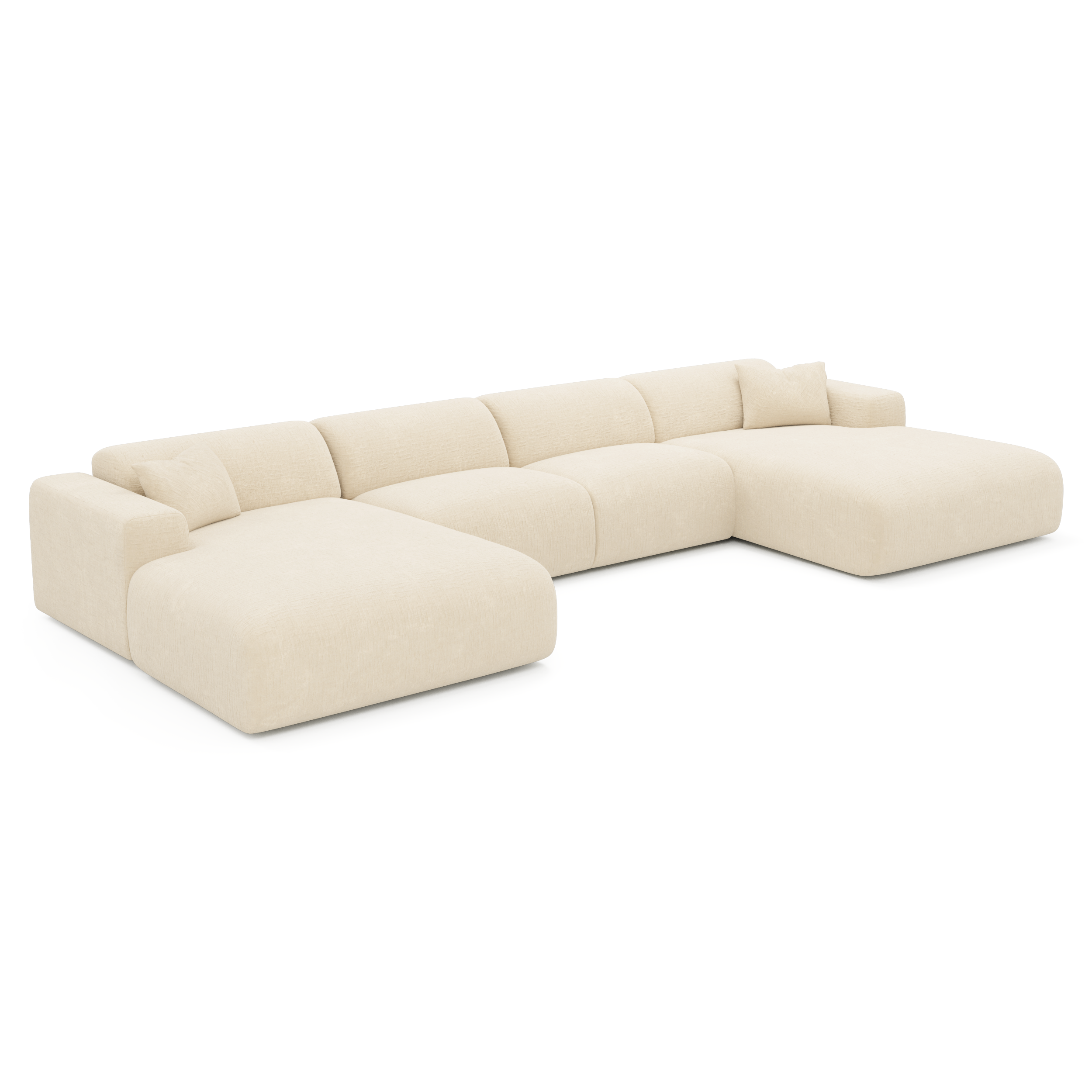 Sia Home Myra canapé panoramique 5 places crème